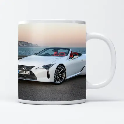 Lexus LC 500 Convertible White Coastal Setting
