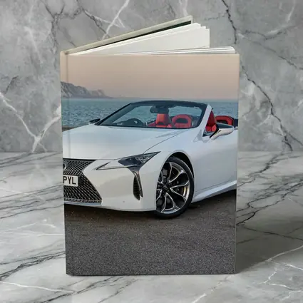 Lexus LC 500 Convertible White Coastal Setting