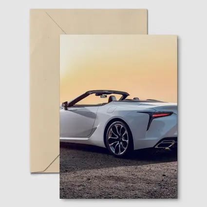 Lexus LC 500 Convertible Sunset Coastal View
