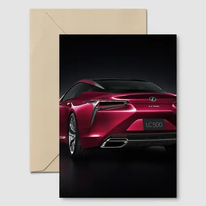 Lexus LC 500 Red Coupe Dark Background