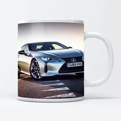 Lexus LC Silver Coupe On Track Road