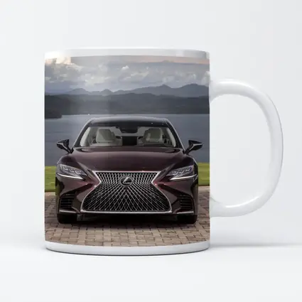 Lexus LS Front View Lake Mountains