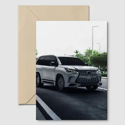 Lexus LX White Luxury SUV Urban Setting