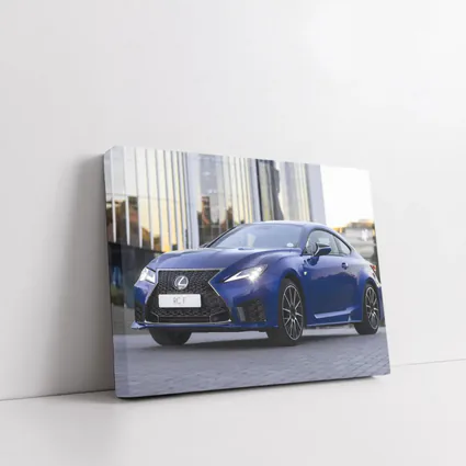 Lexus RC F Blue Coupe Urban Setting