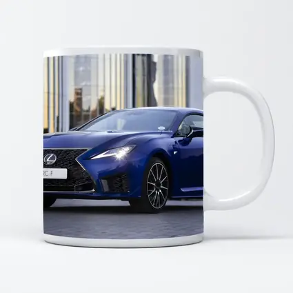 Lexus RC F Blue Coupe Urban Setting