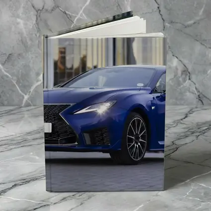 Lexus RC F Blue Coupe Urban Setting