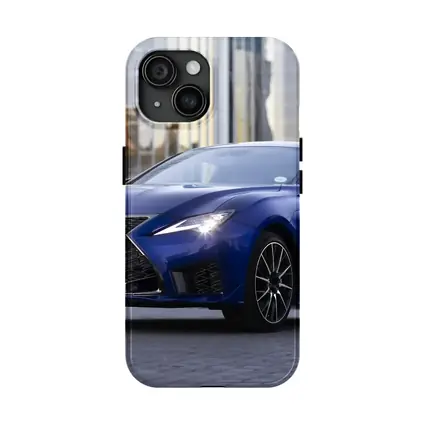 Lexus RC F Blue Coupe Urban Setting