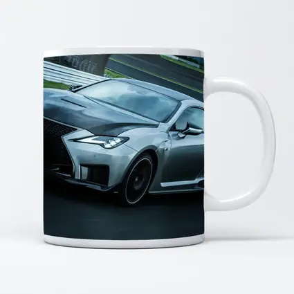 Lexus RC F on Racing Track Silver