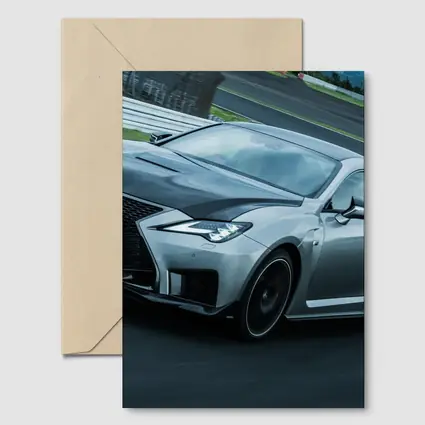 Lexus RC F on Racing Track Silver