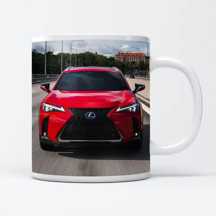Lexus UX Red SUV On Urban Highway