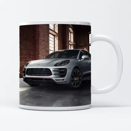 Porsche Macan Turbo Silver Industrial Garage