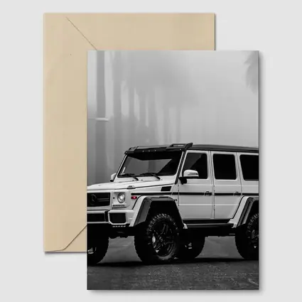 Mercedes G Wagon White Foggy Palm Street