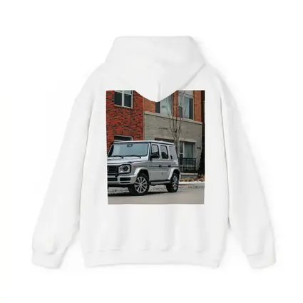 Mercedes G Wagon Silver Urban Winter Street