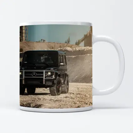 Mercedes G Wagon Black on Sandy Ground