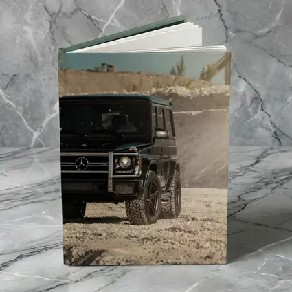 Mercedes G Wagon Black on Sandy Ground
