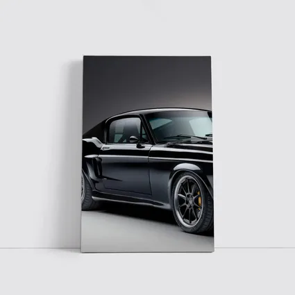 Black Ford Mustang Classic Muscle Car Studio