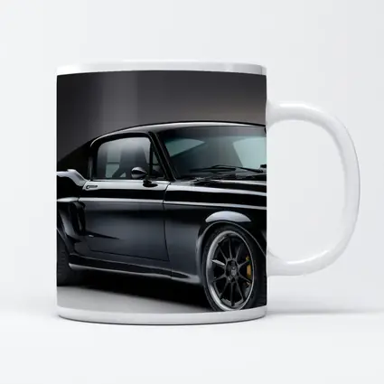 Black Ford Mustang Classic Muscle Car Studio
