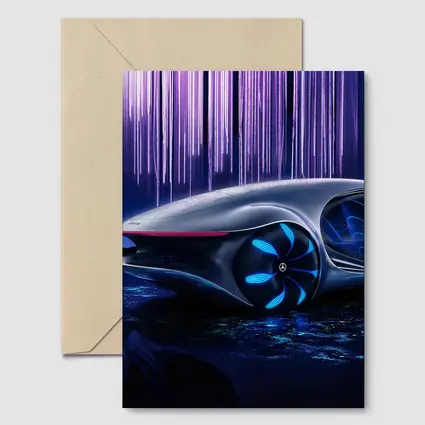 Mercedes Vision AVTR Concept Car Purple Background