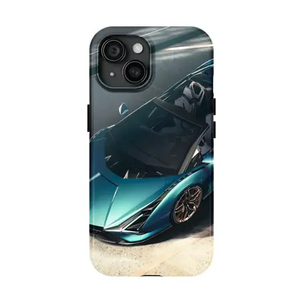 Lamborghini Sian Roadster Teal Aerial View