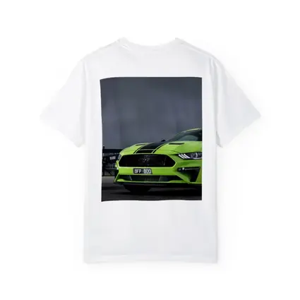 Ford Mustang Green Front View Stormy Track