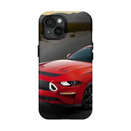 Ford Mustang Red Desert Road Scene