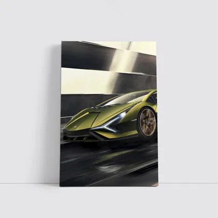 Lamborghini Sian Green Supercar Speed Motion