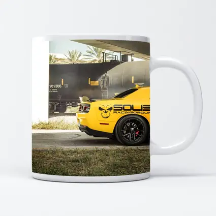 Yellow Ford Mustang Solis Racing Group Street
