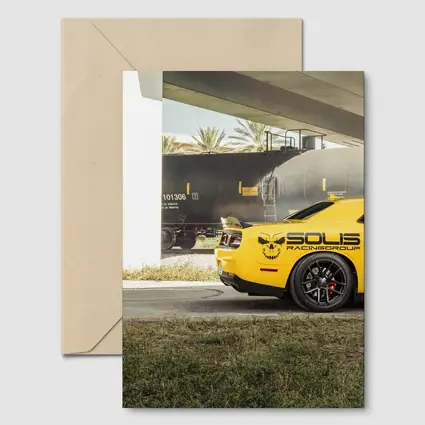 Yellow Ford Mustang Solis Racing Group Street