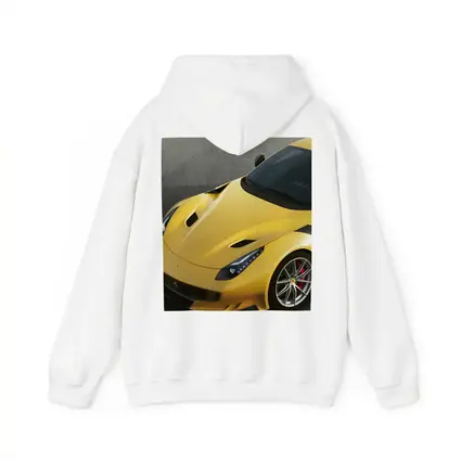 Yellow Ferrari F12tdf On Gray Track