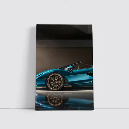 Lamborghini Sian Roadster Blue Garage Shot