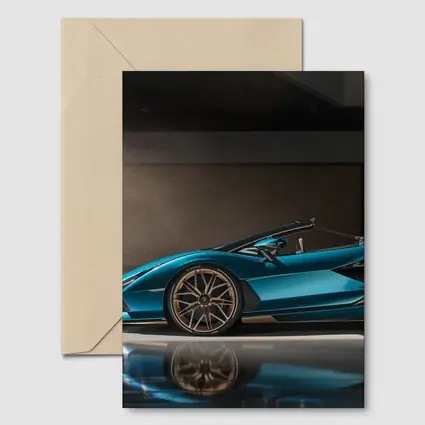 Lamborghini Sian Roadster Blue Garage Shot
