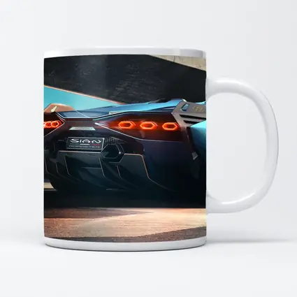 Lamborghini Sian Roadster Rear View Blue