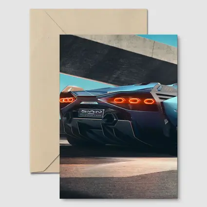 Lamborghini Sian Roadster Rear View Blue