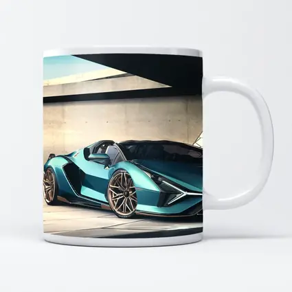Lamborghini Sian Roadster Teal Concrete Setting