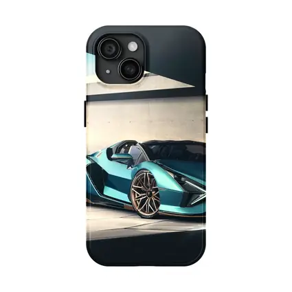 Lamborghini Sian Roadster Teal Concrete Setting