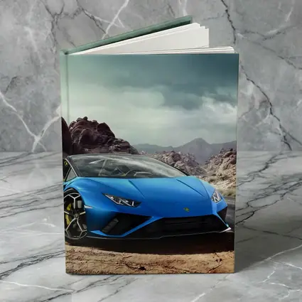 Lamborghini Huracan Blue Desert Mountain Road