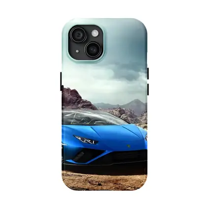 Lamborghini Huracan Blue Desert Mountain Road