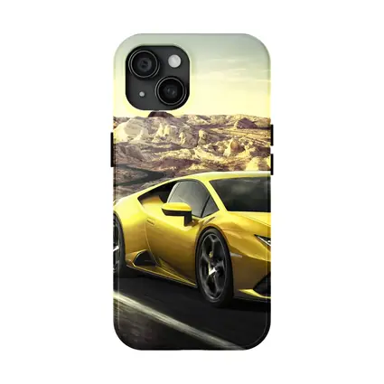 Lamborghini Huracan Yellow Desert Road Drive