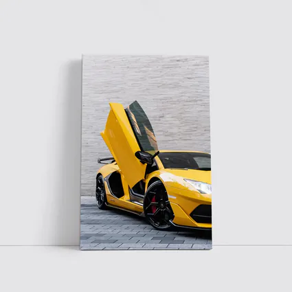 Lamborghini Aventador Yellow Scissor Door Open