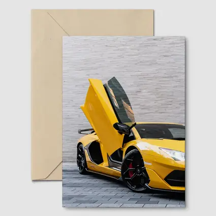 Lamborghini Aventador Yellow Scissor Door Open