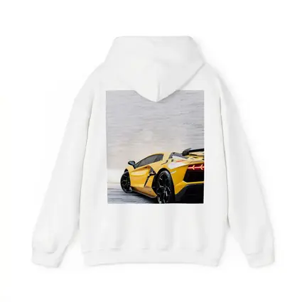 Lamborghini Aventador Yellow Against Concrete Wall