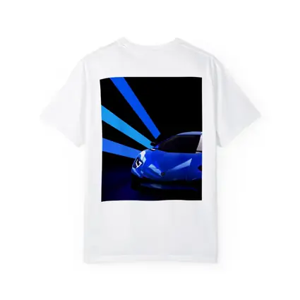 Lamborghini Huracan Blue Neon Light Rays