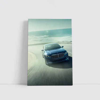 BMW 7 Series Blue Coastal Road Drive