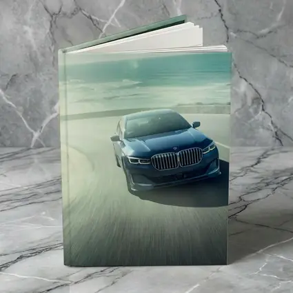BMW Seven Series Blue Coastal Road Drive