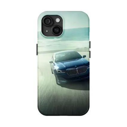 BMW Seven Series Blue Coastal Road Drive