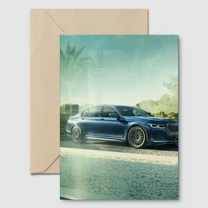 BMW Alpina B7 Blue Luxury Sedan Outdoors