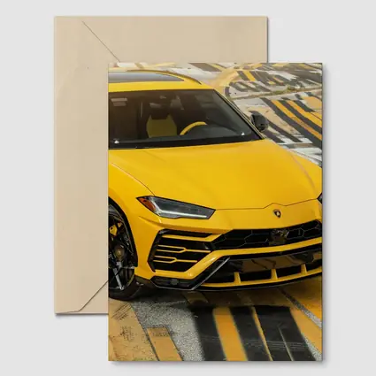 Lamborghini Urus Yellow SUV Street Shot