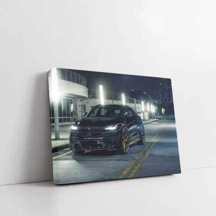 Lamborghini Urus Black Night City Streets
