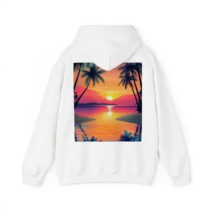 Tropical Sunset Palm Trees Colorful Beach
