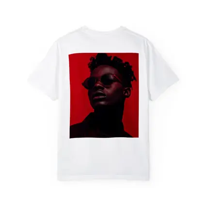 Black Man Red Sunglasses Bold Portrait